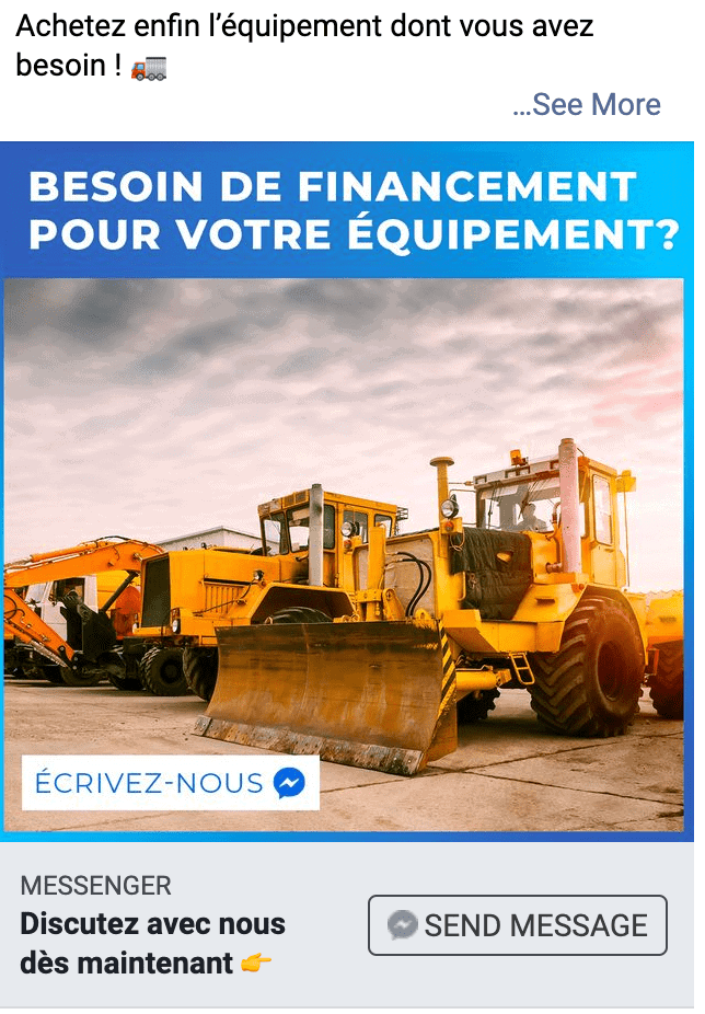 messenger facebook ads