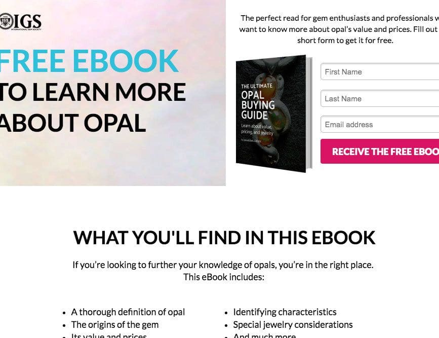 landing page facebook 