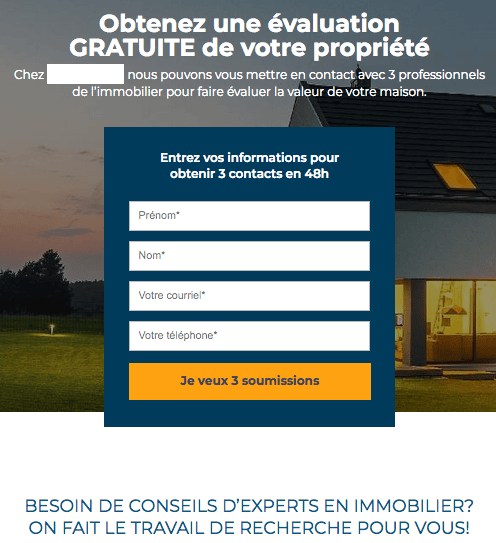 landing page facebook