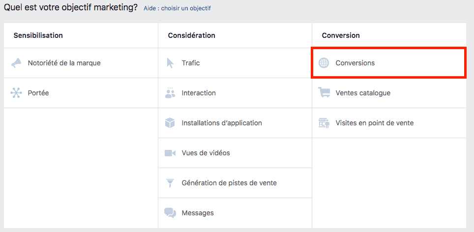 facebook ads conversion campaign